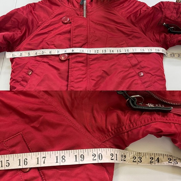 Alpha Industries Faux Fur Hood N-3B Parka – Red Reversible Nylon - Picture 9 of 13